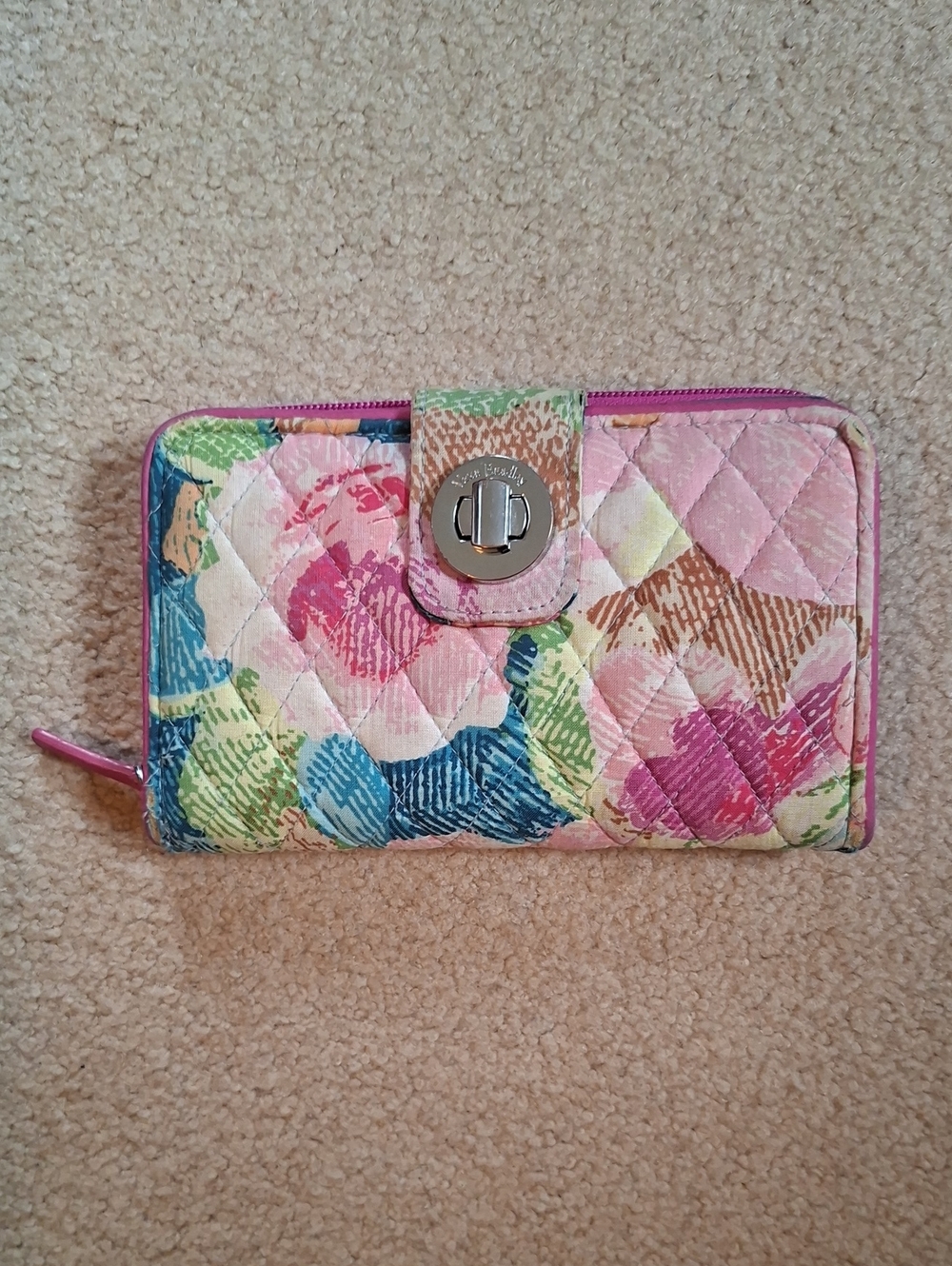 Vera Bradley Quilted Floral Zip Wallet